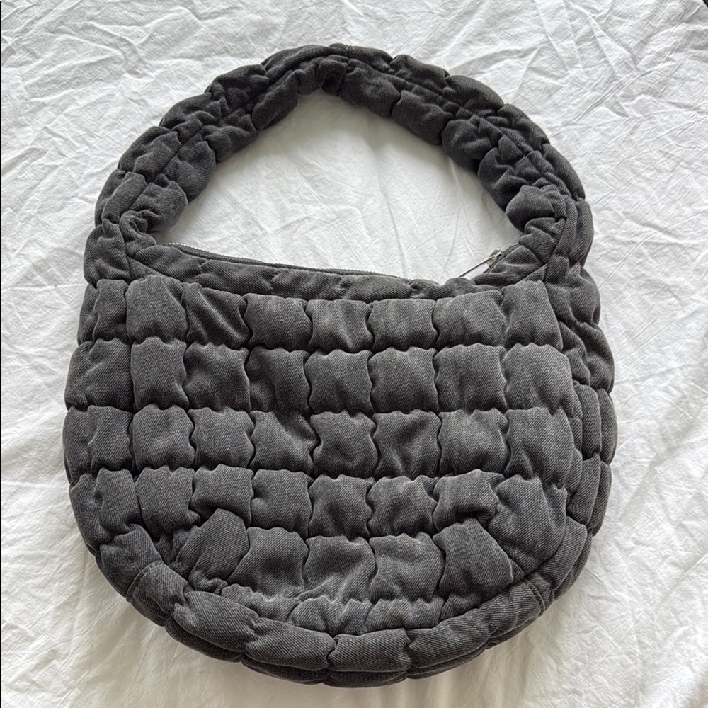 COS Gray Denim Quilted Women's Bag